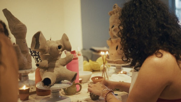 International Women's Day Goddess Planter Painting Pottery Handbuilding Workshop at Richmond