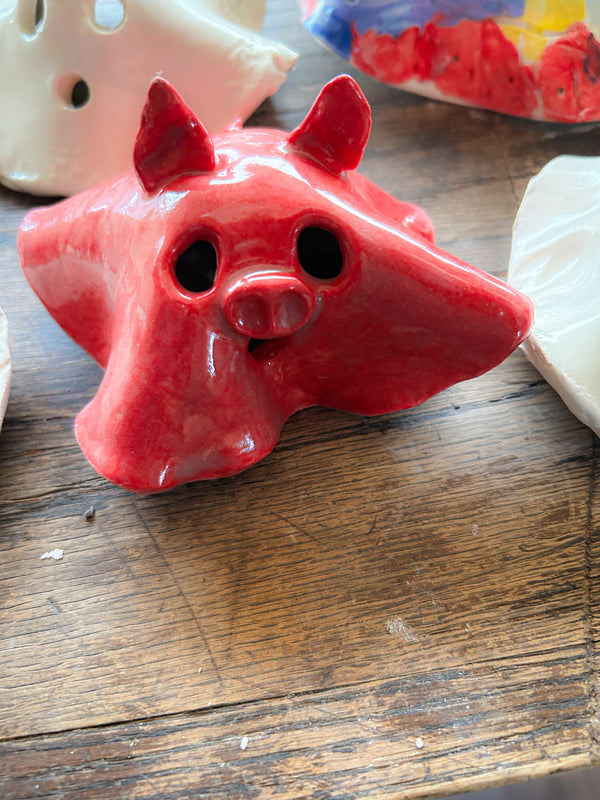 Ghost Candle Holder Handbuilding and Painting at Roncesvalles
