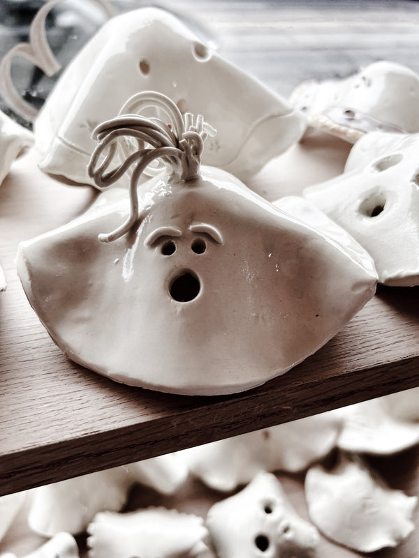 Ghost Candle Holder Handbuilding and Painting at Roncesvalles