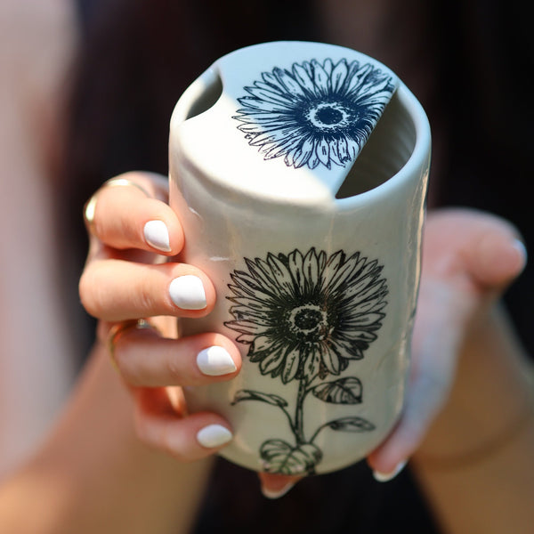 Handbuilding Pottery Class Toronto to go mug, travel mug