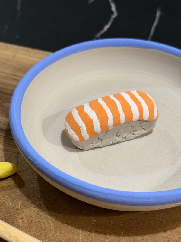 Sushi & Clay Experience: Sushi Rolling and Painting Ceramic Set at Richmond