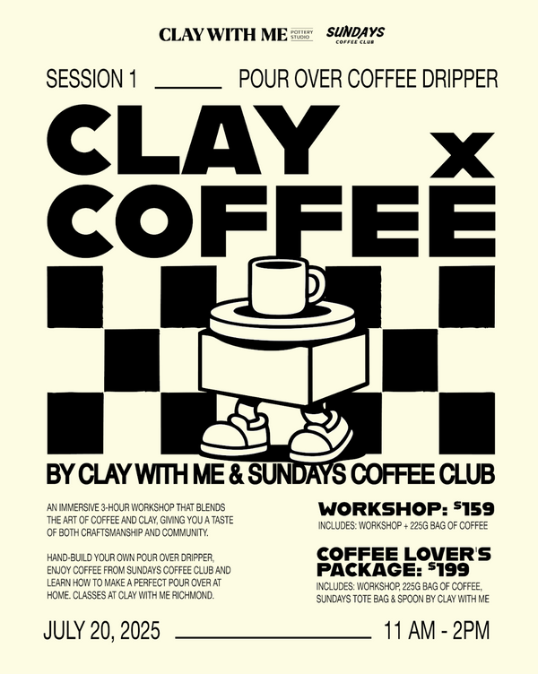 Clay x Coffee Workshop - 3 hours - Adult
