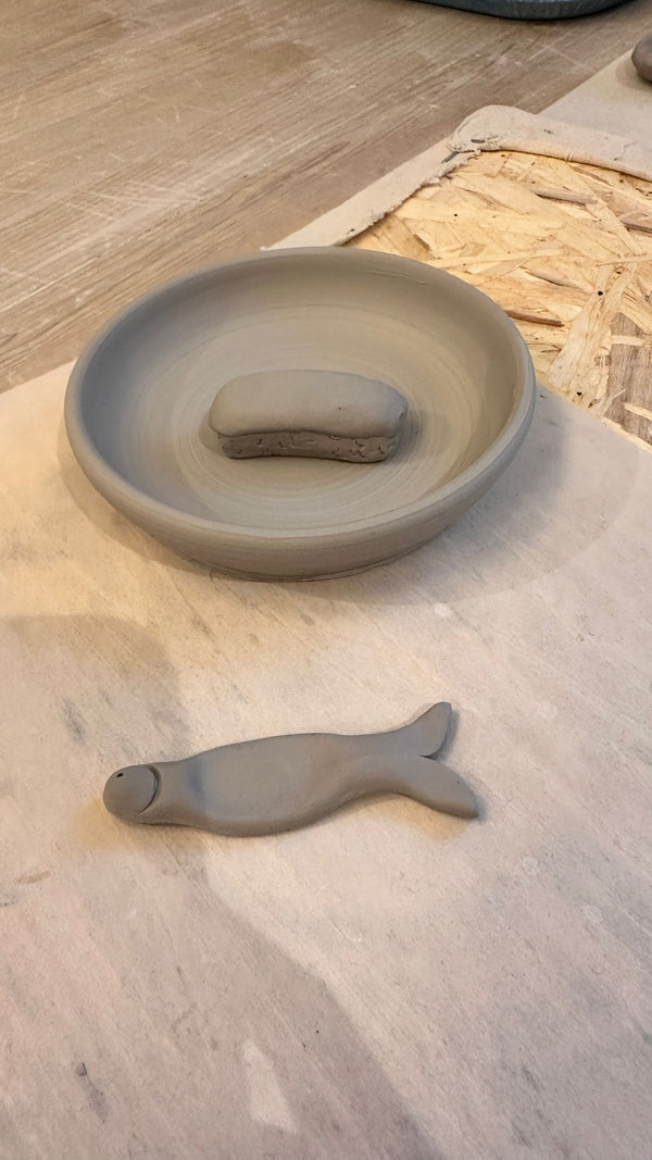 Sushi & Clay Experience: Sushi Rolling and Painting Ceramic Set at Richmond