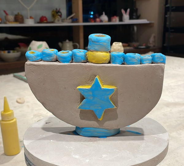 Handbuilding Featuring Hanukkah Menorah at Richmond Studio