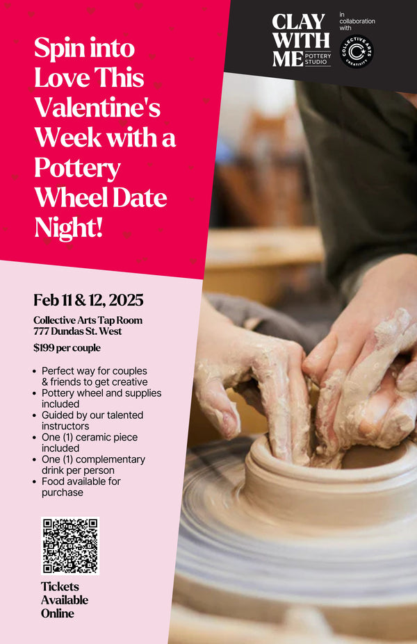 Clay With Me @ Collective Arts: Valentine's Date Night Pottery Wheel - 2 person package