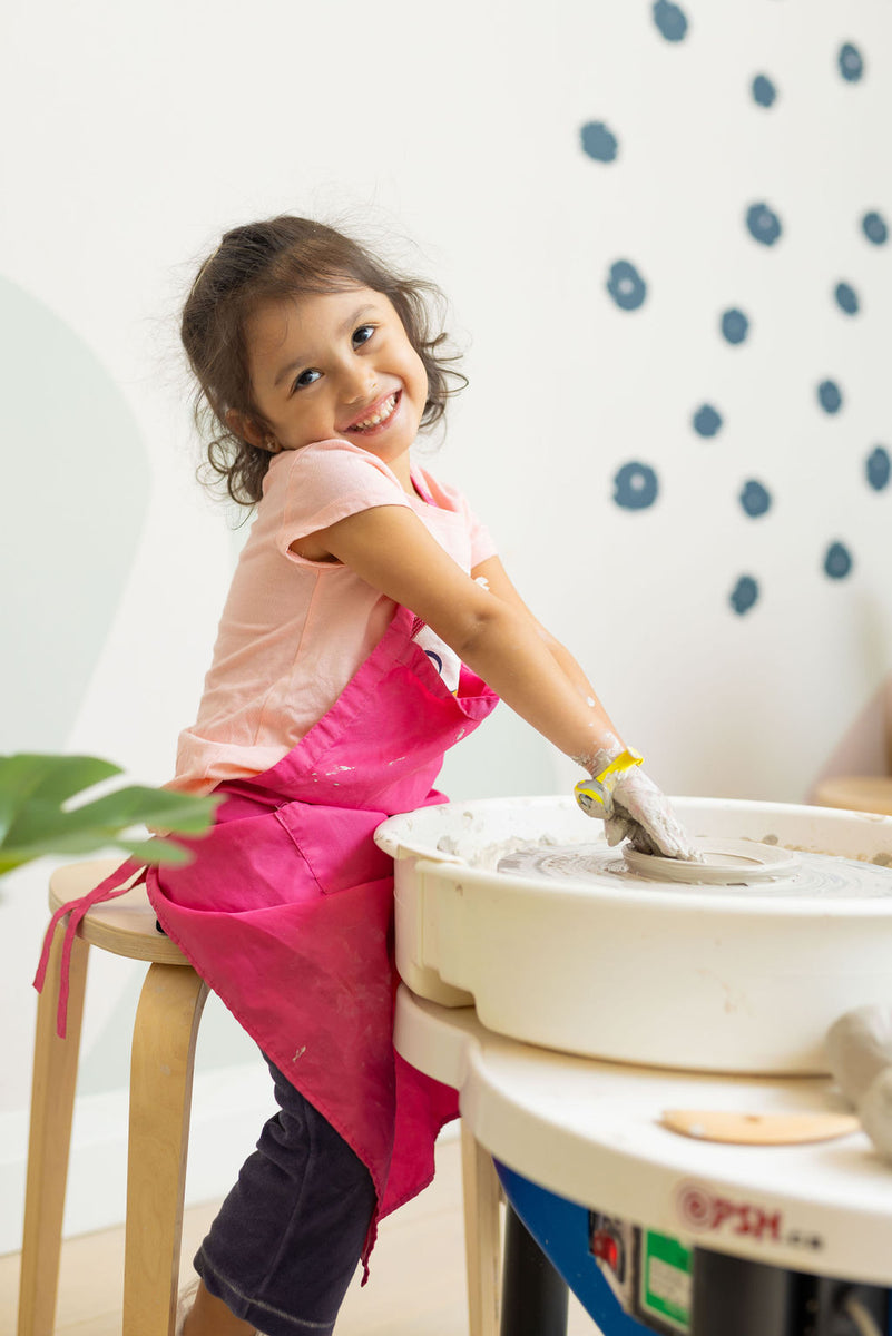 Kids Pottery Wheel Class 1.5 hours Clay With Me